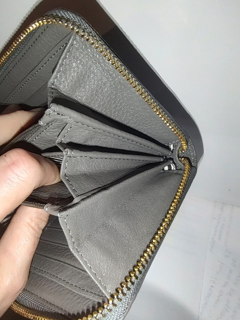 Kate Spade NWOT Gray Leather Continental Zip Long Wallet (W59) - Picture 7 of 11